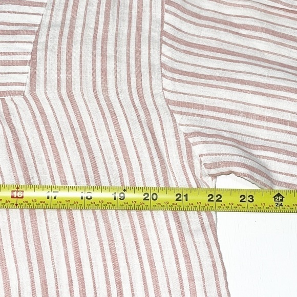Rachel Zoe 100% LINEN Woman Stripe Top Shirt Size S - Picture 8 of 11
